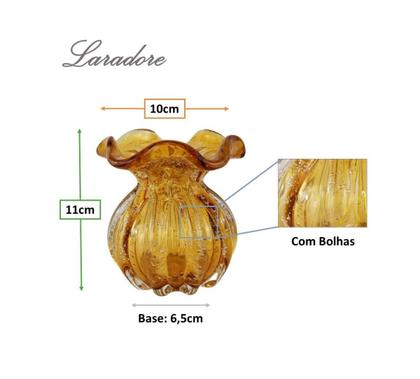 Imagem de Kit Vasos de Murano - Trouxinhas de Cristal Âmbar (2 Peças)