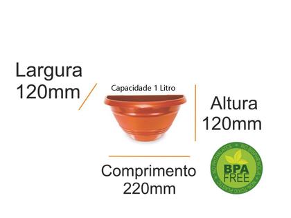 Imagem de Kit Vasos Meia Lua Kit Vasos 12 Pçs Cerâmico De Casa Jardim