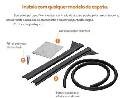 Imagem de Kit Vedação Tampa Traseira Chevrolet S10 Ano 2012 Em Diante