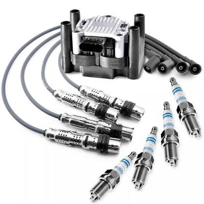 Imagem de Kit Vela Cabo Bobina Gol G5 G6 1.6 8V 2008 a 2016 Bosch