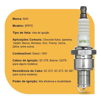 Imagem de Kit Vela Cabo Ngk Agile 1.4 2009 A 2013