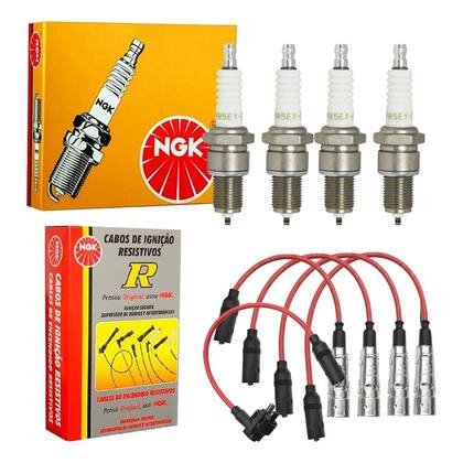 Imagem de Kit Vela Ignição Cabo Ngk Parati G2 2.0 Ap Gas 1995 A 1996