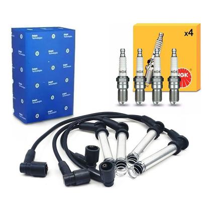 Imagem de Kit Vela Ngk Cabo Strada 1.8 8v 2003 A 2010
