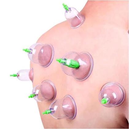 Imagem de Kit ventosoterapia com 12 copos terapia de sucção massoterapia acupuntura tensao muscular e estetica