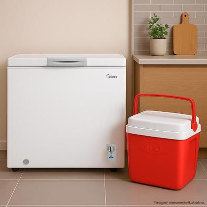 Imagem de Kit Verão: Freezer Horizontal Midea 145L + Caixa Térmica Mor 26L