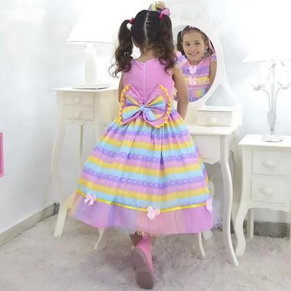 Imagem de Kit Vestido de Festa Junina Pop IT + saia de filó + tiara cabelo