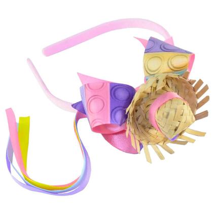 Imagem de Kit Vestido de Festa Junina Pop IT + saia de filó + tiara cabelo