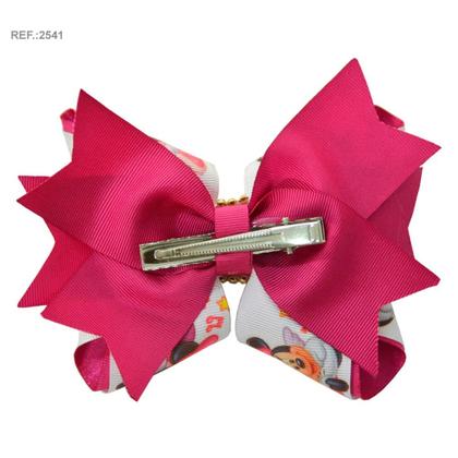 Imagem de Kit Vestido festa Minnie Rosa superluxo + laço + saia de filó