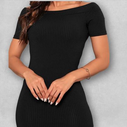 Imagem de KIT Vestidos PRETOS Tubinho Moda Casual Verão Balada Festa