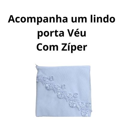 Imagem de Kit Véu CCB Mãe e Filha Tule Poá Bolinha