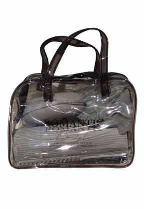 Imagem de Kit Viagem Saboneteira Porta Escova Necessaire Bucha 5 Peça