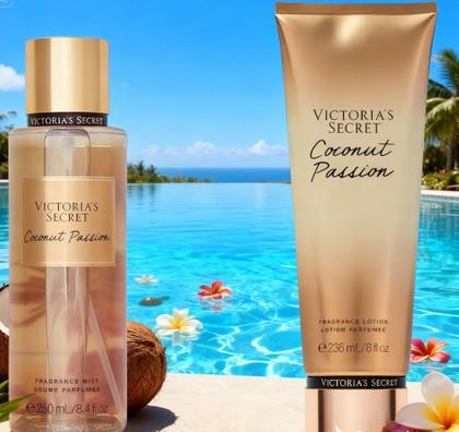 Imagem de Kit Victorias Secret Body Splash e Creme Coconut Passion Importado dos EUA CNota Fiscal