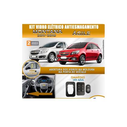 Imagem de Kit Vidro Elétrico Agile 4 Portas Dianteira Antiesmagamento