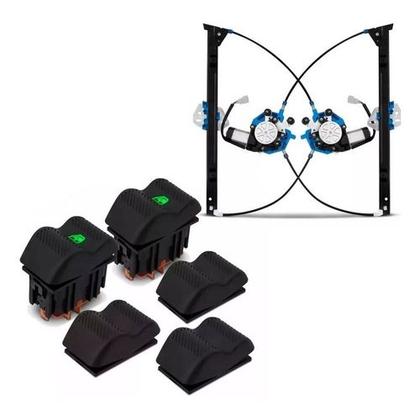 Imagem de Kit Vidro Elétrico Gol G2 4 Portas Dianteiro Tragial