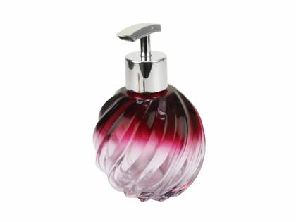 Imagem de Kit Vidros Banheiro Lavabo Espiral 250ml Degrade Vinho Saboneteira Luxo Aromatizador De Varetas