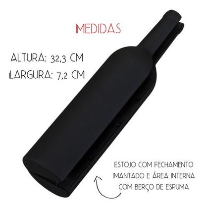 Imagem de Kit Vinho 6 Peças Abridor Saca Rolha Em Forma De Garrafa