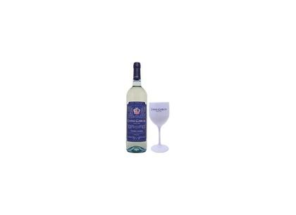 Imagem de Kit Vinho Casal Garcia Verde Meio Seco 750ml + Taça acrílica