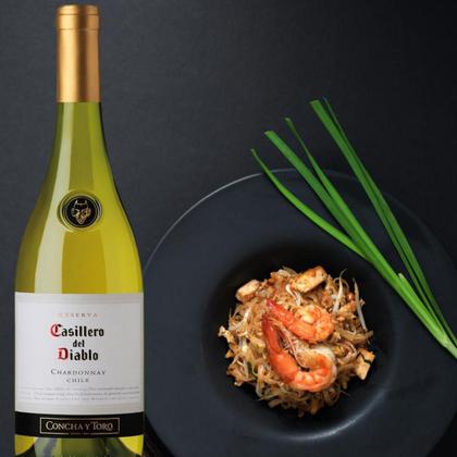 Imagem de Kit Vinho Casillero Del Diablo Chardonnay Branco 750ml 2uni