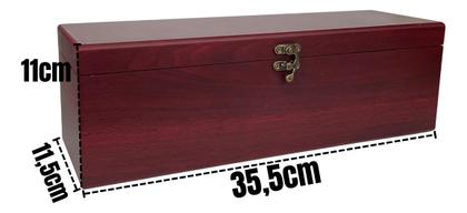 Imagem de Kit Vinho Com 5 Peças Com Estojo E Porta Vinho De Madeira