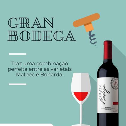 Imagem de Kit Vinho Gran Bodega Argentino Malbec Bonarda 750ml 2uni