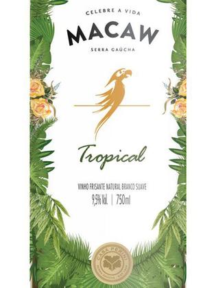 Imagem de Kit Vinho Macaw Frisante Tropical Branco Suave 750ml 3uni