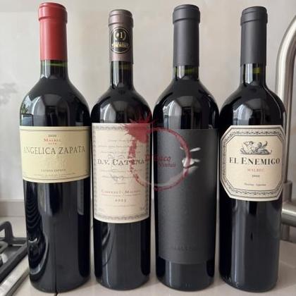 Imagem de Kit Vinho Tinto Angélica, DV Cab., Alma Negra, El Enemigo
