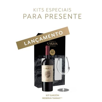 Imagem de Kit Vinho Tinto Garzon Reserva Tannat + 1 Taça Cristal