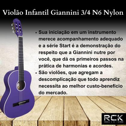 Imagem de Kit Violão Infantil Giannini 3/4 N6 Nylon