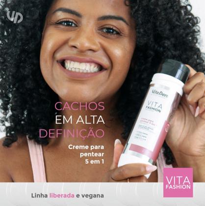 Imagem de Kit Vita Derm Cabelos Cacheados Vita Fashion - Shampoo + Condicionador + Creme De Pentear