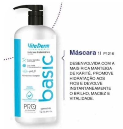 Imagem de Kit Vita Derm Lavatório Pro Basic - Shampoo + Condicionador + Creme de Hidratação