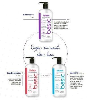 Imagem de Kit Vita Derm Lavatório Pro Basic - Shampoo + Condicionador + Creme de Hidratação