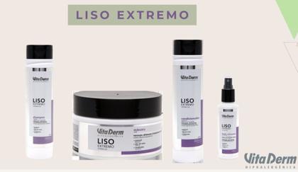 Imagem de Kit Vita Derm Liso Extremo - Shampoo + Condicionador + Máscara + Leave In