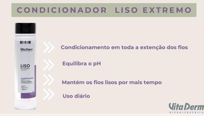 Imagem de Kit Vita Derm Liso Extremo - Shampoo + Condicionador + Máscara + Leave In