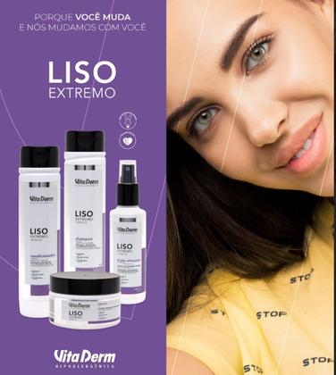 Imagem de Kit Vita Derm Liso Extremo - Shampoo + Condicionador + Máscara + Leave In