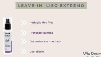 Imagem de Kit Vita Derm Liso Extremo - Shampoo + Condicionador + Máscara + Leave In