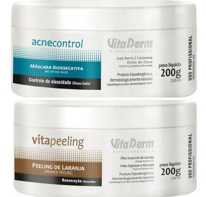 Imagem de Kit Vita Derm - Peeling De Laranja 200g + Máscara Biossecativa Facial 200g