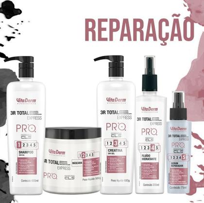 Imagem de Kit Vita Derm SOS Capilar 3R Total Express Reposição, Reparação e Reconstrução