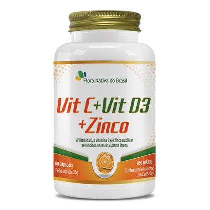 Imagem de Kit Vitamina C + Vitamina D3 + Zinco 3x 60 Cápsulas Cada - Flora Nativa