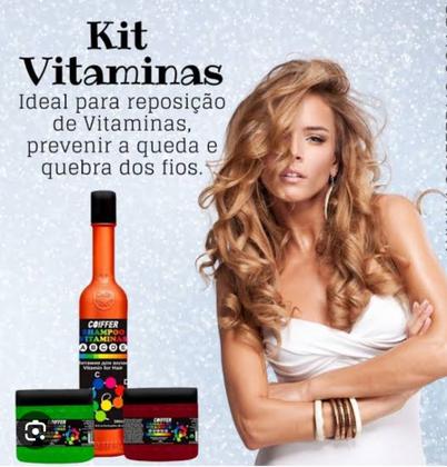 Imagem de Kit Vitaminas Coiffer Hidratação e Anti Queda e Nutrição 3 unid.