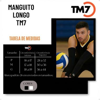 Imagem de Kit Vôlei Joelheira + Manguito Longo TM7 Proteção e Performance -