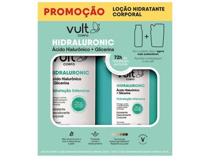 Imagem de Kit Vult 1 Hidratante Corporal 350ml + 1 Refil Hidratante Corporal 300ml Hidraluronic