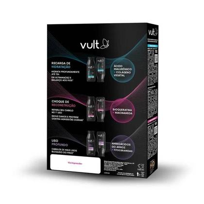 Imagem de Kit Vult Choque de Reconstrução Shampoo 200ml + Condicionador Intensivo 200ml
