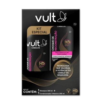 Imagem de Kit Vult Choque de Reconstrução Shampoo 200ml + Condicionador Intensivo 200ml