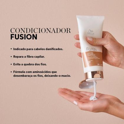 Imagem de Kit Wella Fusion 2x Shampoo 250ml, Condicionador 200ml 