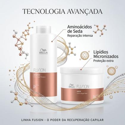 Imagem de Kit Wella Fusion Shampoo 1L e Máscara 500ml - Wella Professionals