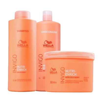 Imagem de Kit Wella Invigo Enrich Pro Sh 1l e Cond 1l e Masc 500 ml