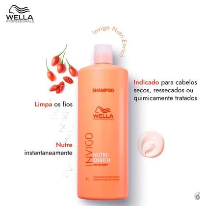 Imagem de Kit Wella Nutri-Enrich 2x Shampoo 1L 