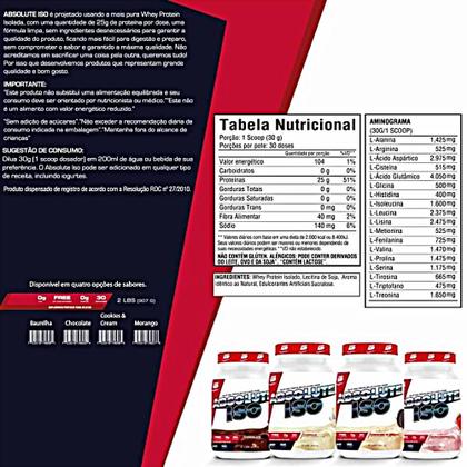Imagem de Kit Whey Absolute Iso 900g - Bio Sport + Creatina 100% Pure 500g + Atomic Pré Workout 300g + Coqueteleira - Puretech