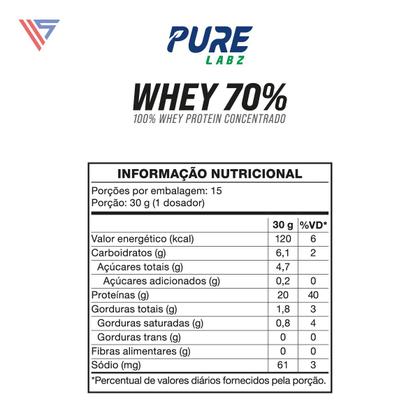 Imagem de Kit Whey Protein 70% Concentrado 450g + Creatina 500g Pure