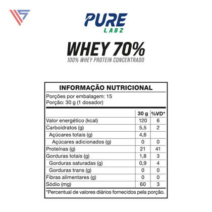 Imagem de Kit Whey Protein 70% Concentrado 450g + Creatina 500g Pure